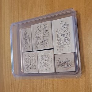 Stampin Up Many Messages Wooden Stamp Set